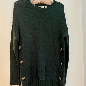 $10 SALE! EUC Retrod Francesca’s green sweater large side buttons oversize…